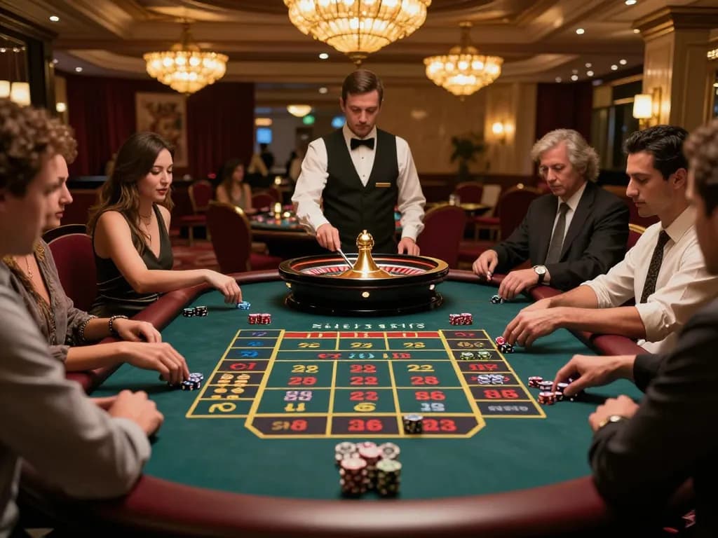 Players engaging in a thrilling roulette game at RR88, showcasing vibrant action and excitement.