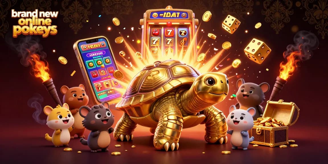 Engage with brand new online pokies featuring a giant golden tortoise pinball machine surrounded by excitement.