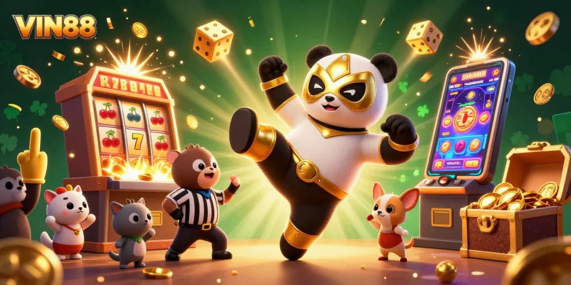 Experience the excitement of VIN88 as animated characters engage in thrilling casino action with vibrant visuals.