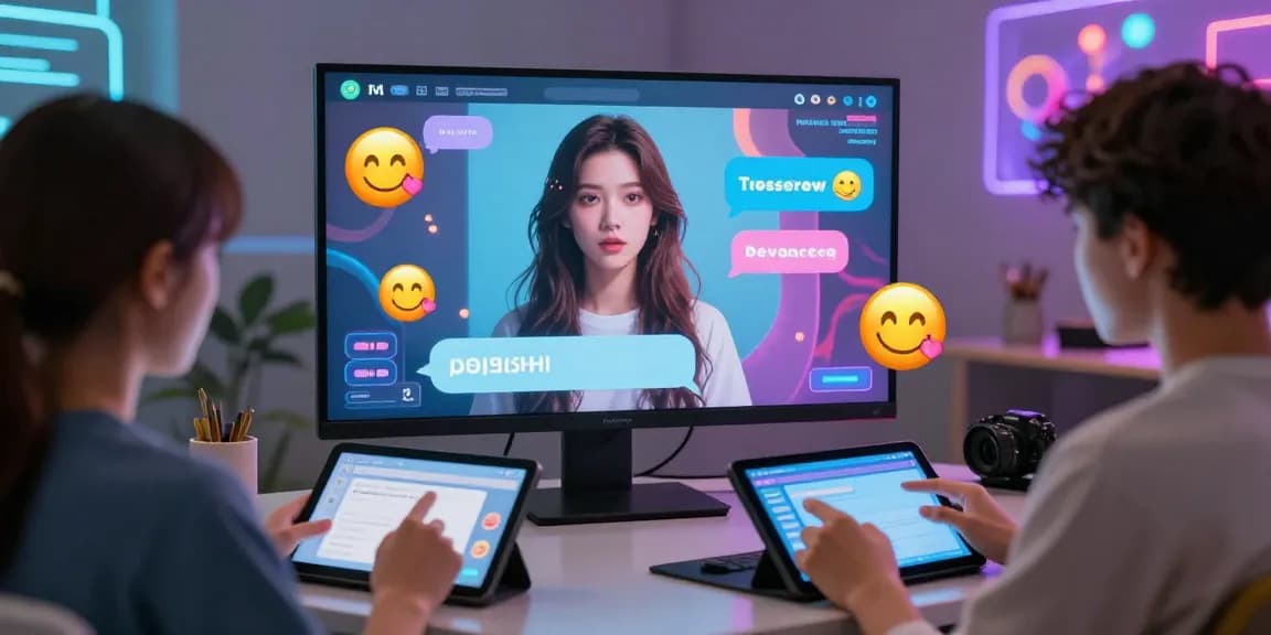 Interactive NSFW AI chat with customizable character in vibrant digital setting.
