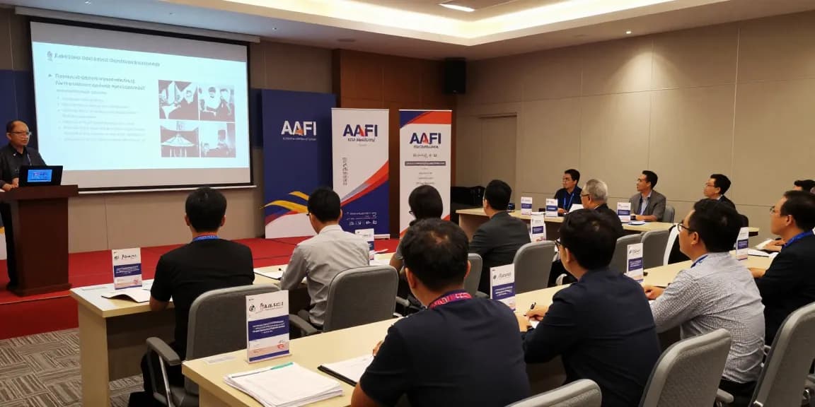 A diverse group of forensic auditors at AAFI Kota Bandung conference, showcasing aafikotabandung.org commitment to justice and professional growth.