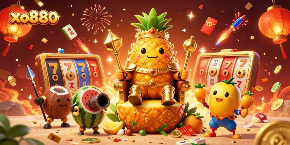 Engage in the vibrant world of xo880 with our gold-themed carnival illustration showcasing exciting casino adventures.