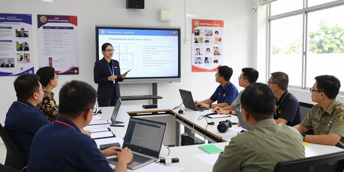 Training workshop at aafikotacirebon.org, showcasing auditors engaged in forensic techniques.