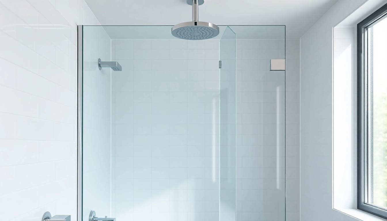 Enhance your shower experience with a luxurious semi-frameless shower screen featuring sleek design.