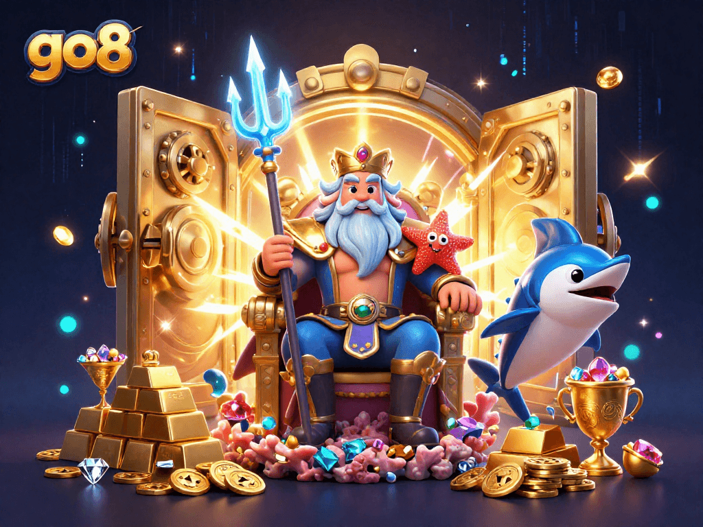 Engage with go8's thrilling casino world featuring Neptune and treasures for winners.