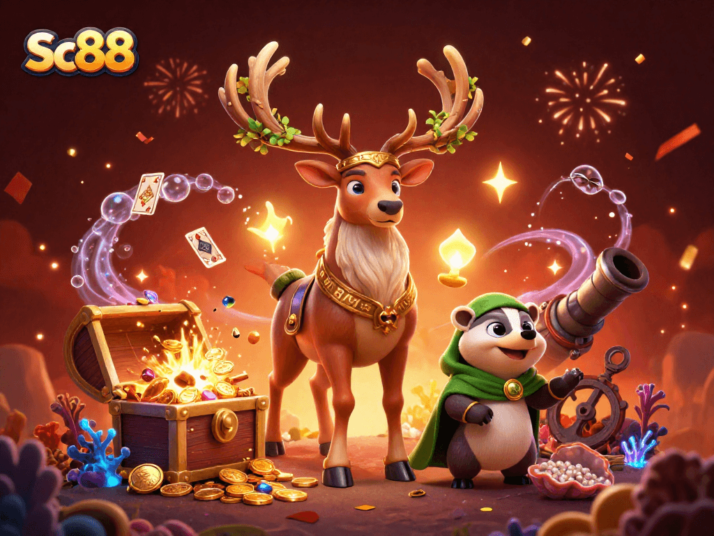 Experience the excitement at Sc88 as you engage with vibrant gaming elements and enchanting characters.