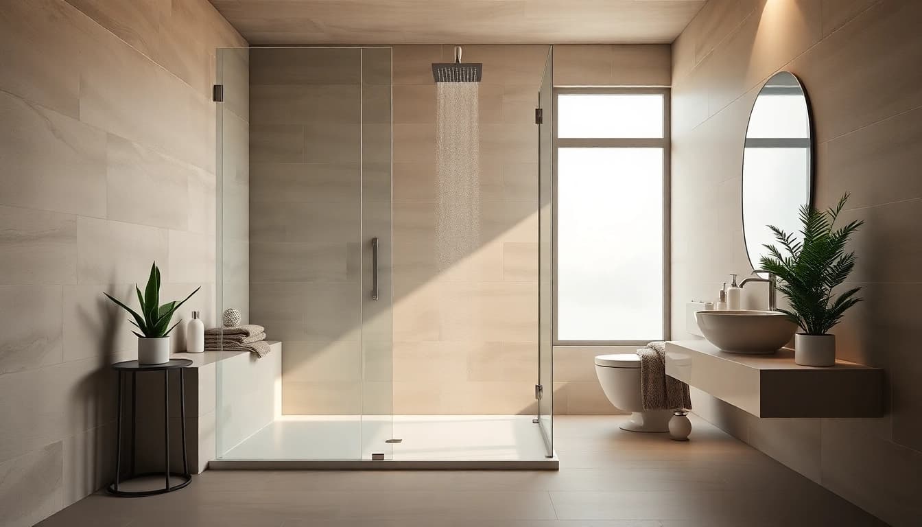 Transform your space with elegant showers UK in a serene bathroom setting featuring luxurious design elements.