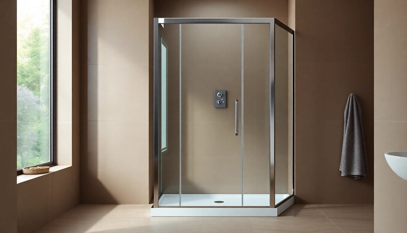 Duschkabine 80x80 in einem modernen Badezimmer mit eleganter Gestaltung.