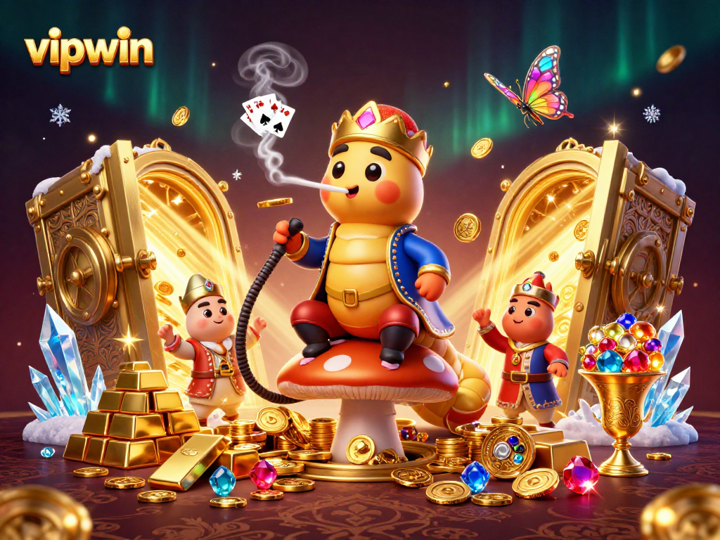 Experience winning strategies at vipwin with engaging casino elements and vibrant character illustration.
