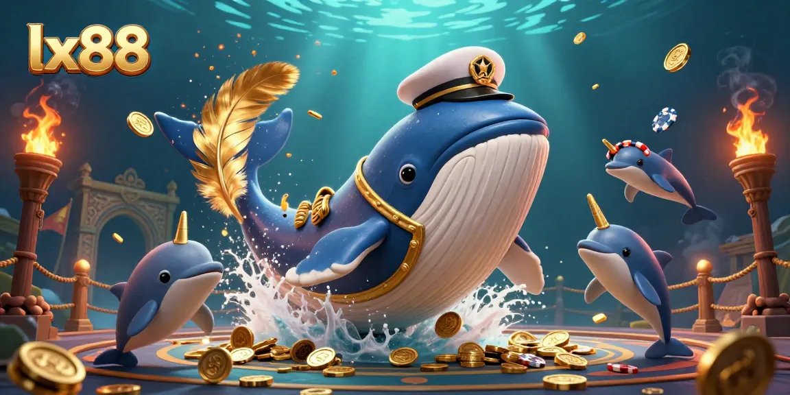 Engage in thrilling gaming adventures with lx88, featuring captivating sea creatures and vibrant casino elements.