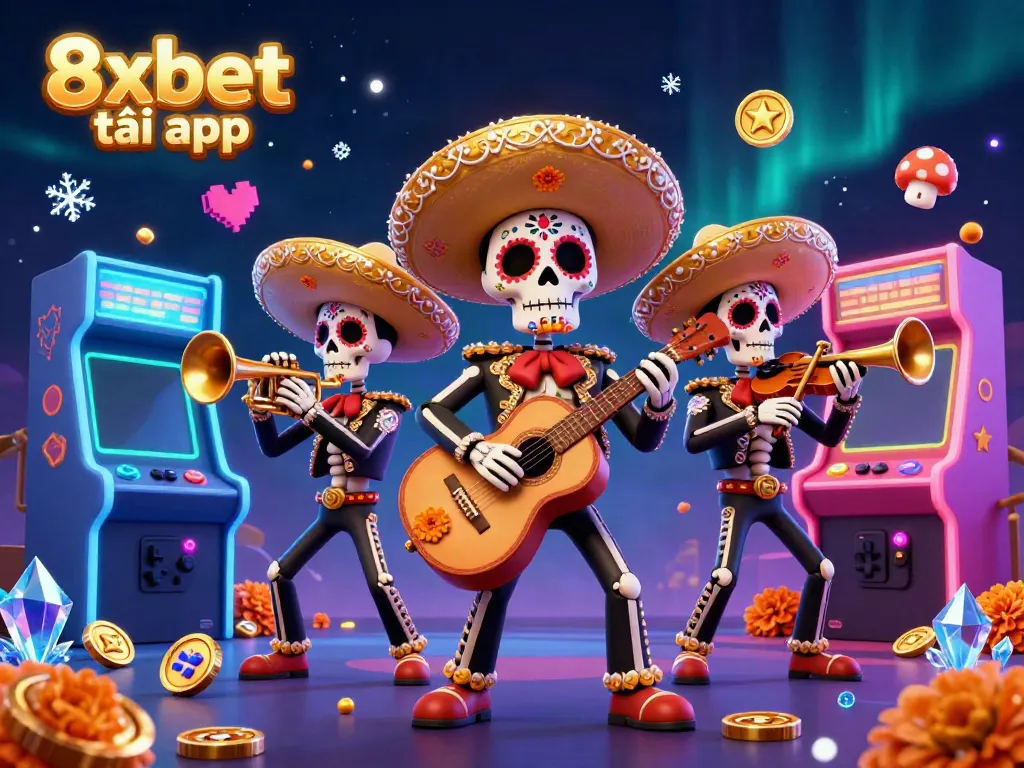 Play exciting games with the colorful 8xbet tải app featuring vibrant characters and casino elements.