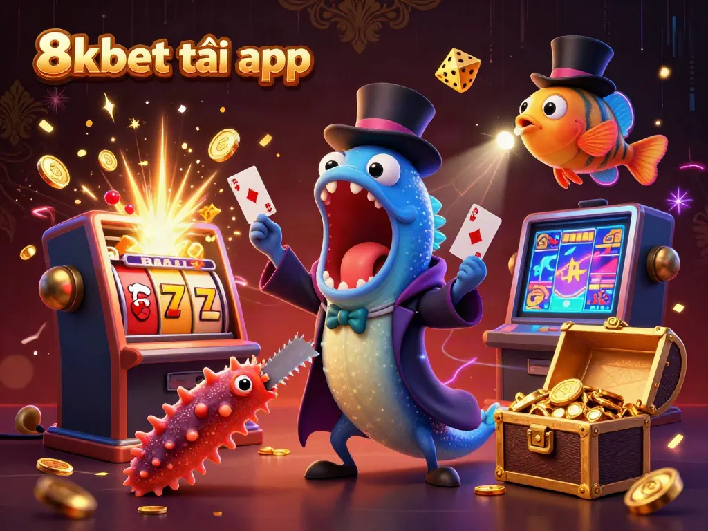 Experience thrilling entertainment with the vibrant illustration featuring 8xbet tải app in a magical underwater casino.