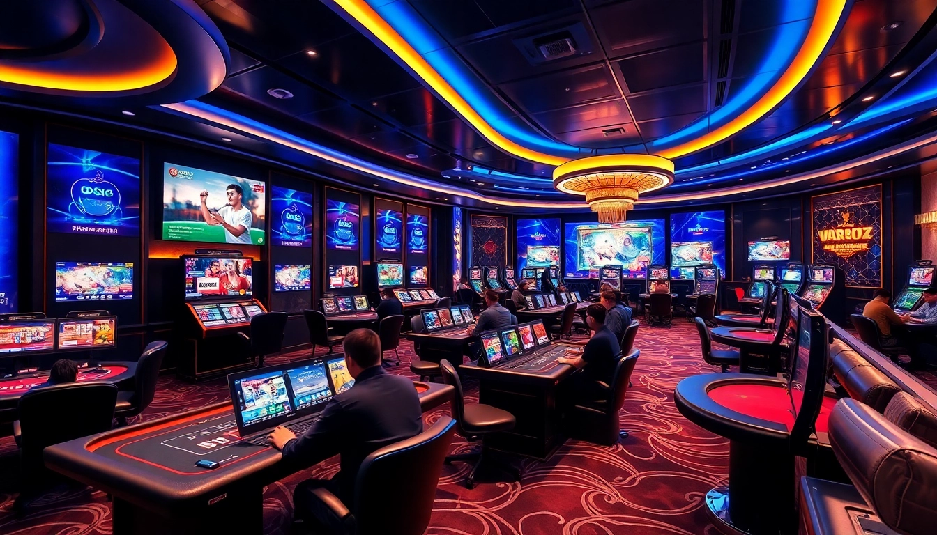 Experience the excitement of gambling at W88.nyc with vibrant casino gaming scenes.