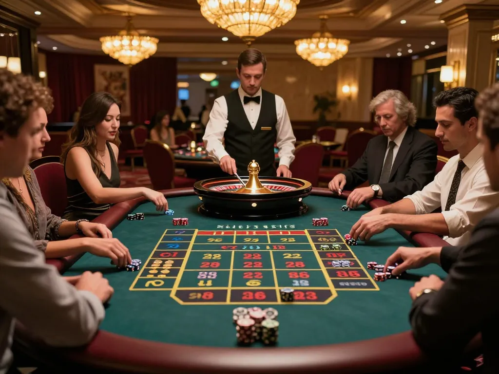 Players engaging in a thrilling roulette game at RR88, showcasing vibrant action and excitement.