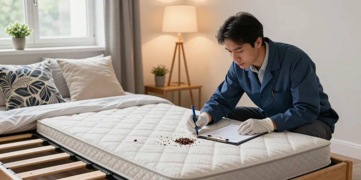 bed bug exterminators inspecting a bedroom environment for signs of infestation