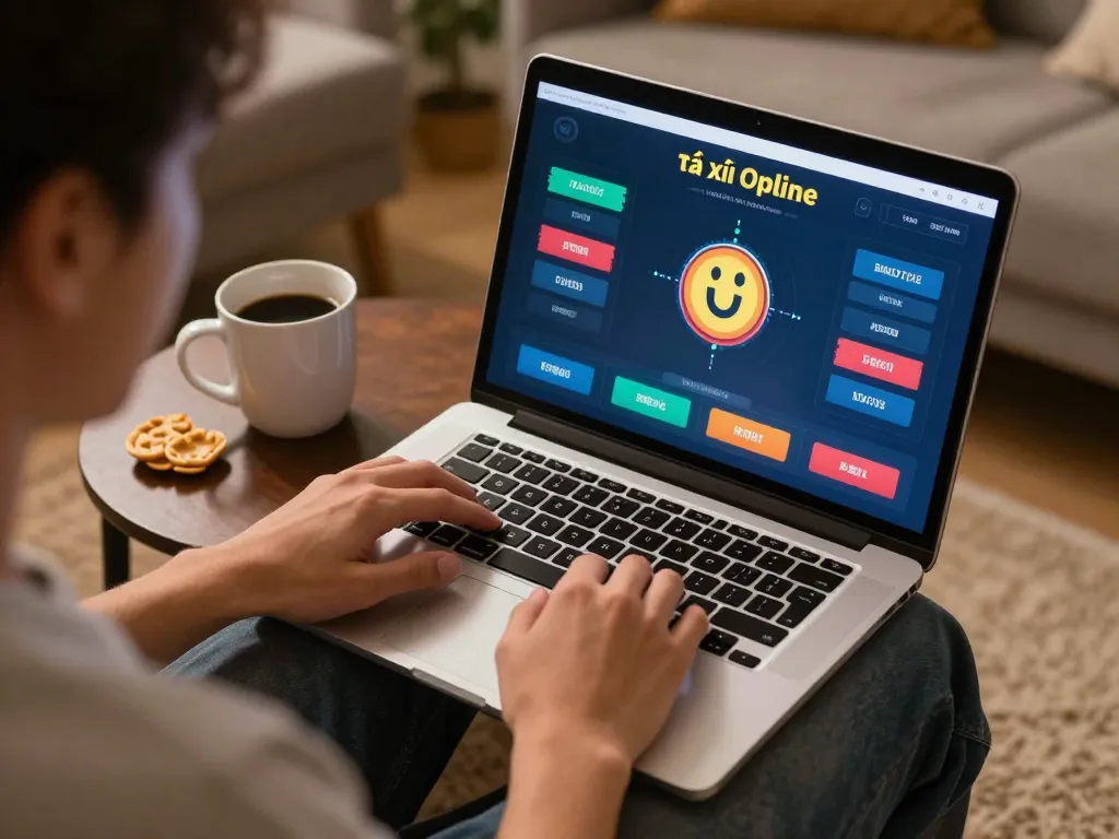 Tactile online game of tài xỉu online engaging players on a modern laptop, showcasing strategic betting.