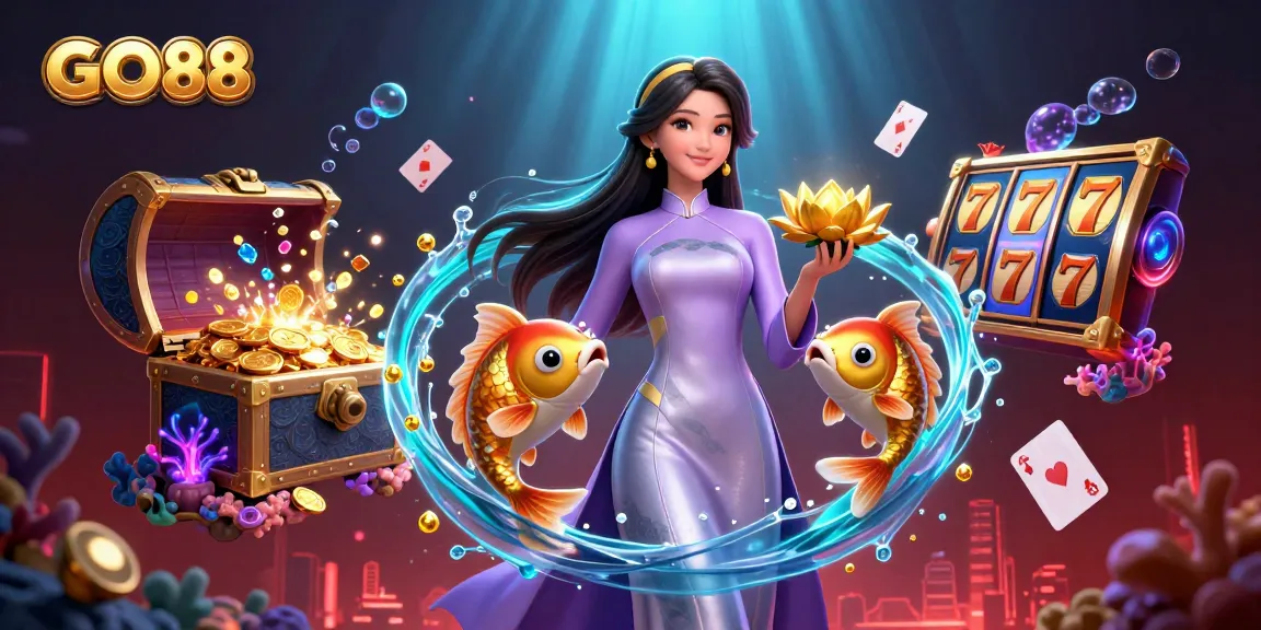 Experience GO88's vibrant casino scene with enchanting characters and thrilling game elements.