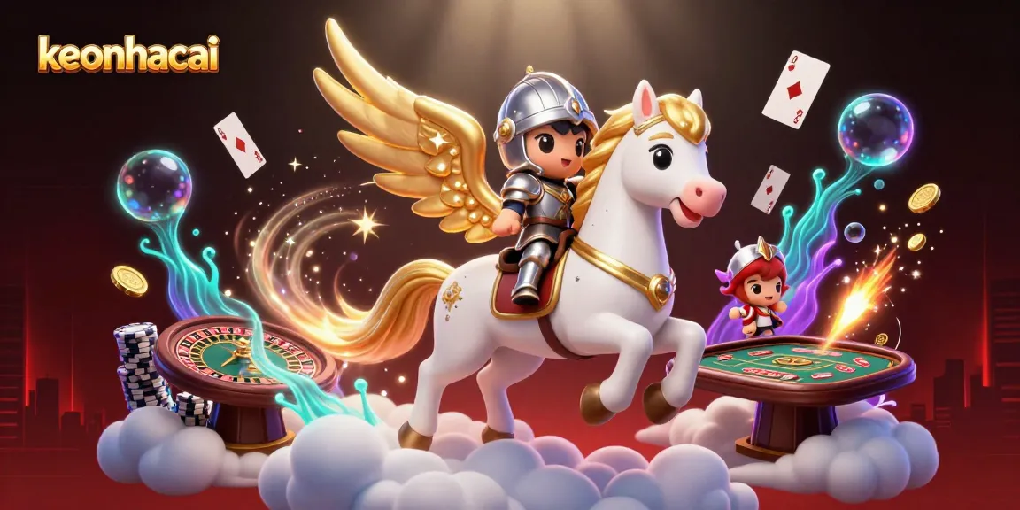 Enjoy thrilling gameplay with keonhacai in this dynamic casino scene illustration.