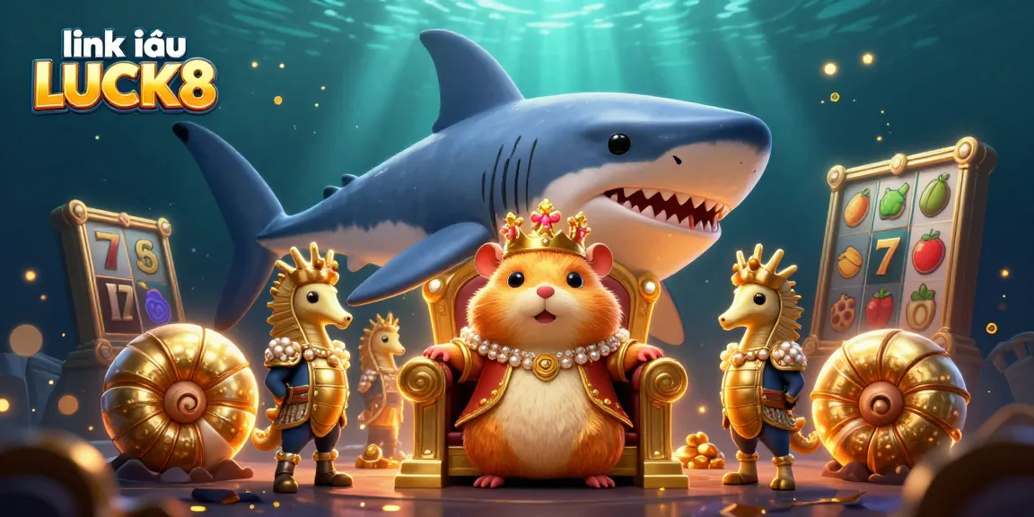 Experience the thrill of gaming with the link vào LUCK8 as the golden hamster king reigns over the vibrant slots scene.