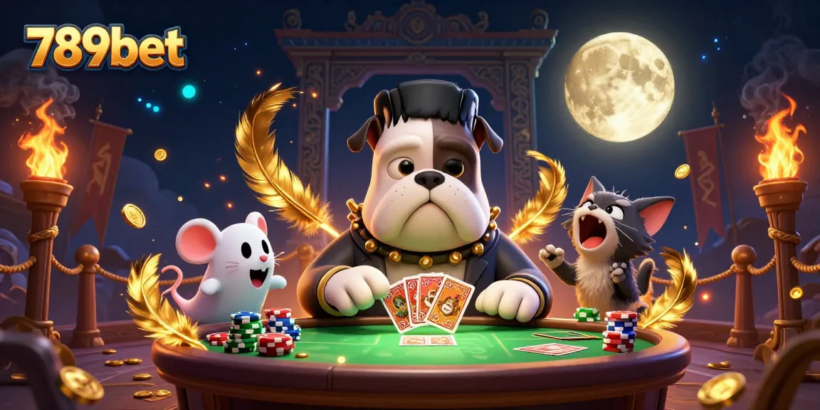 Engage in thrilling gameplay at 789bet with a lively 3D casino scene featuring colorful characters.