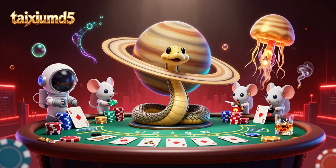 Experience thrills with taixiumd5 as cosmic dealer mice wager on Saturn's roulette rings.
