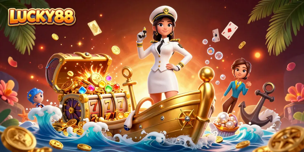 Play exciting slot games with LUCKY88 and enjoy vibrant 3D casino experiences enhanced by gold coins and gems.