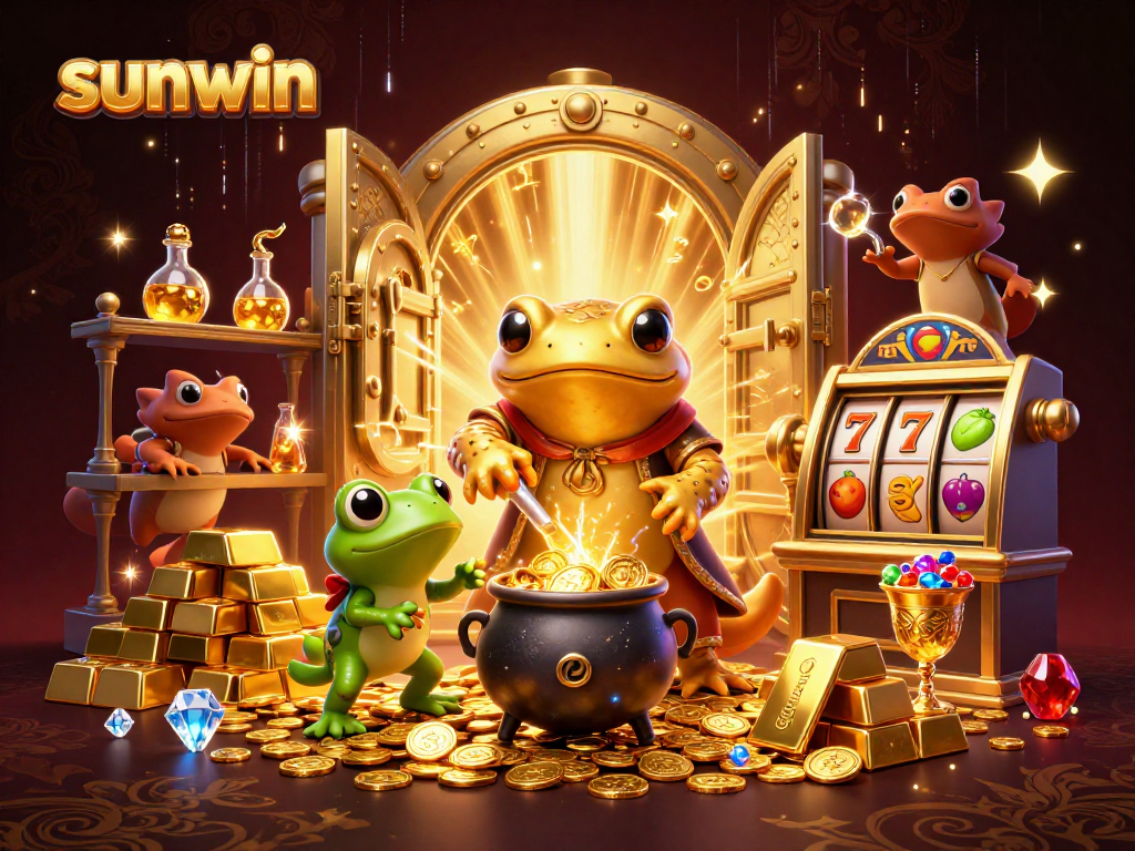 Win big with sunwin's exciting casino adventures featuring magical alchemists and vibrant gold!