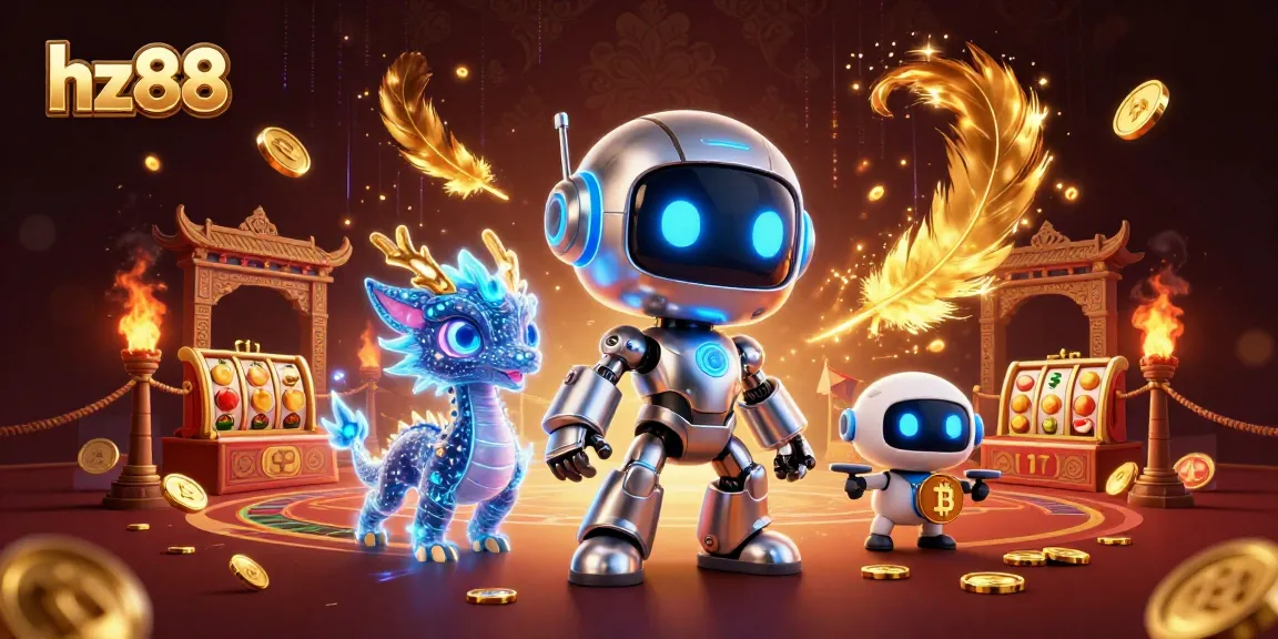 Experience winning moments at hz88 with a dynamic 3D casino illustration featuring vibrant characters and gaming elements.
