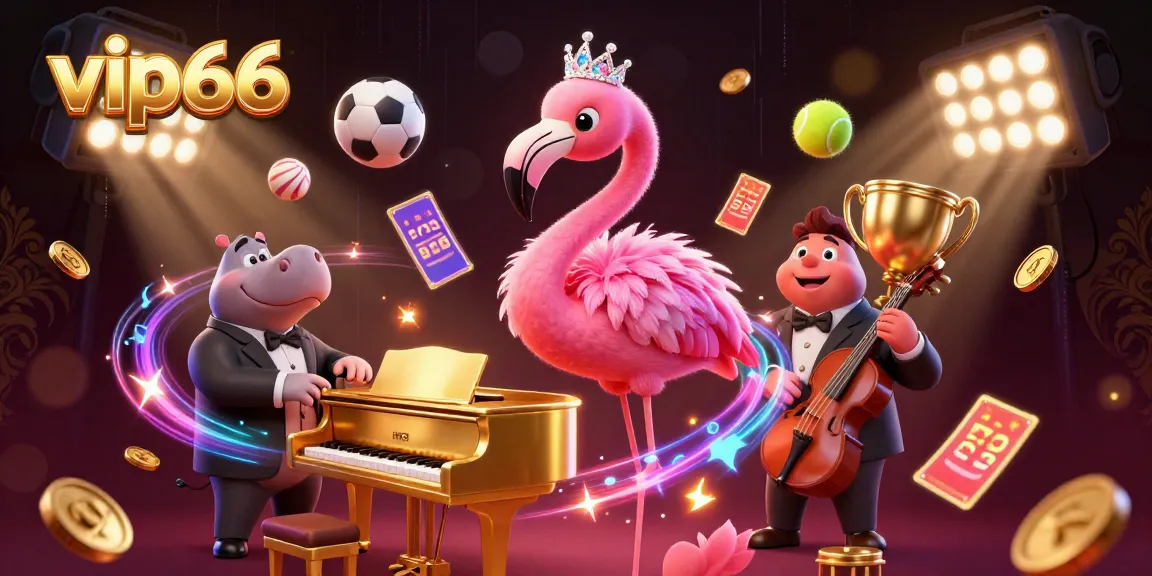 Engage in thrilling gameplay with vip66's lively flamingo singer and dynamic casino atmosphere.