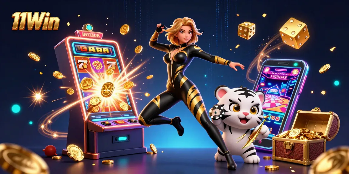 Engage in thrilling gameplay at 11Win with vibrant casino elements and captivating characters.
