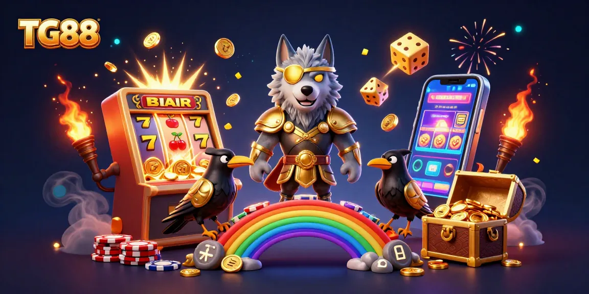 Join the excitement at TG88 as Odin, Huginn, and Muninn celebrate a jackpot explosion in a vibrant casino world.
