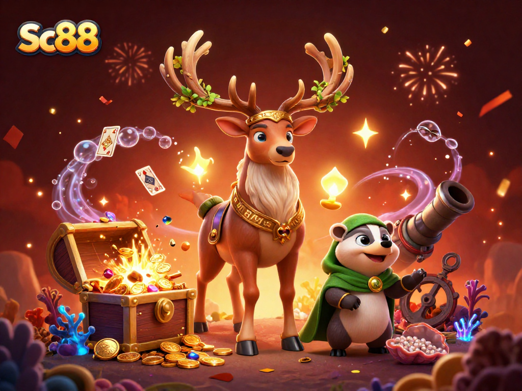 Experience the excitement at Sc88 as you engage with vibrant gaming elements and enchanting characters.