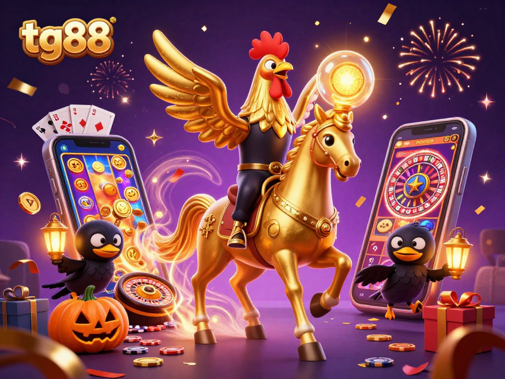 Spin and win big at tg88's dazzling casino with golden rooster and exciting games!