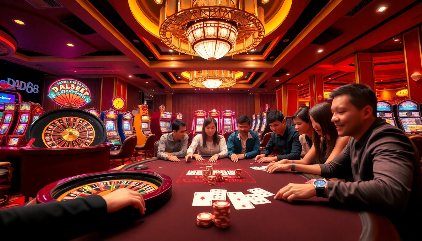 Experience thrilling gameplay with high-stakes cards at DA88 Casino in a luxurious setting.