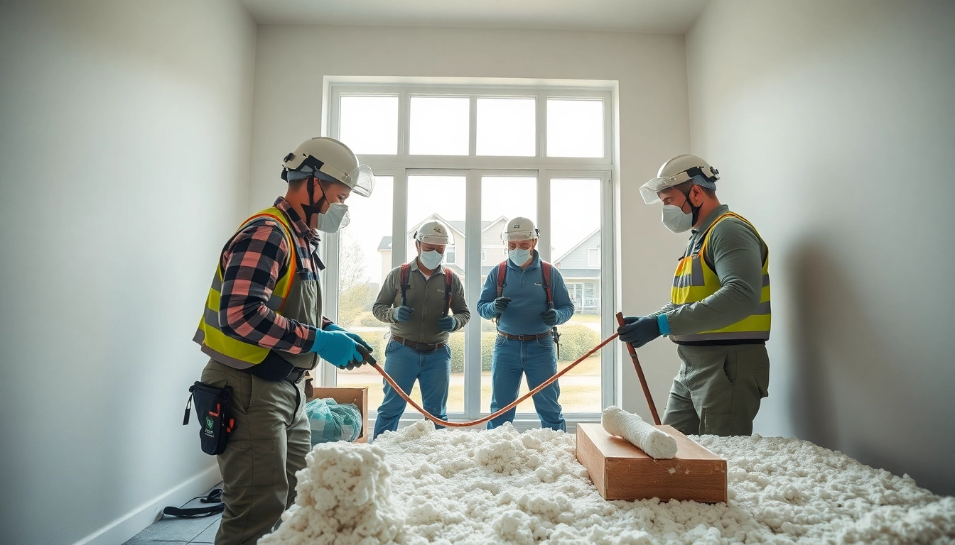 Performing spray foam removal West Sussex with experts demonstrating safe techniques in an indoor job.