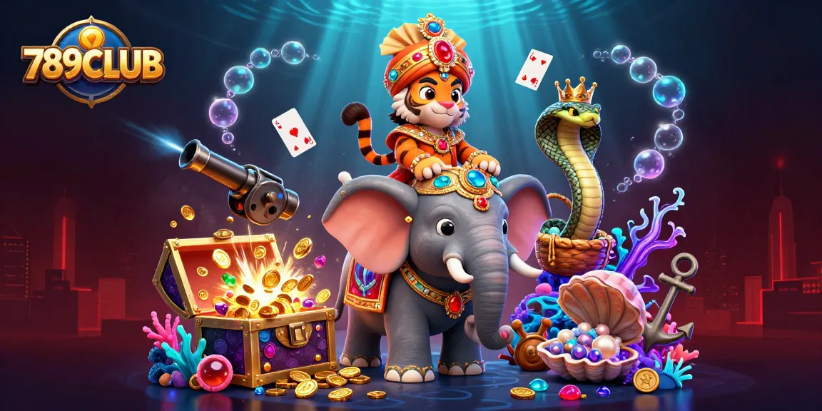 Engage with 789CLUB's thrilling 3D illustration showcasing vibrant casino excitement and unique game elements.