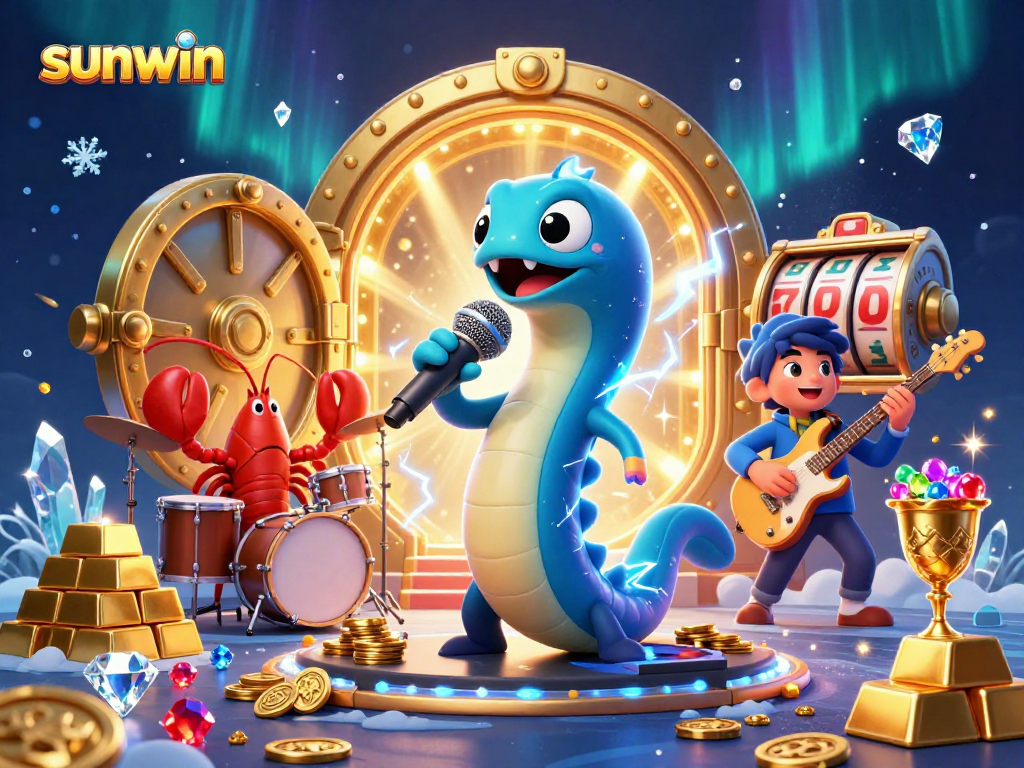 Engage with the sunwin casino experience through an electric eel DJ performance in an underwater setting.