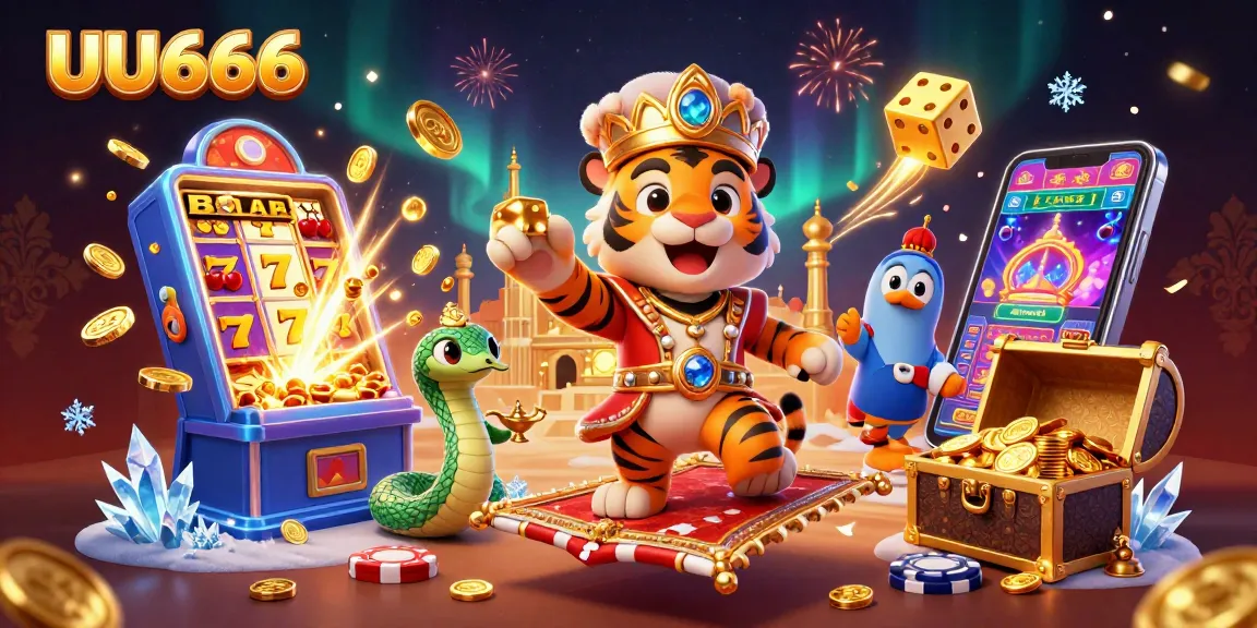 Experience the thrilling world of UU666 as you spin the slots with vibrant symbols and golden treasures.