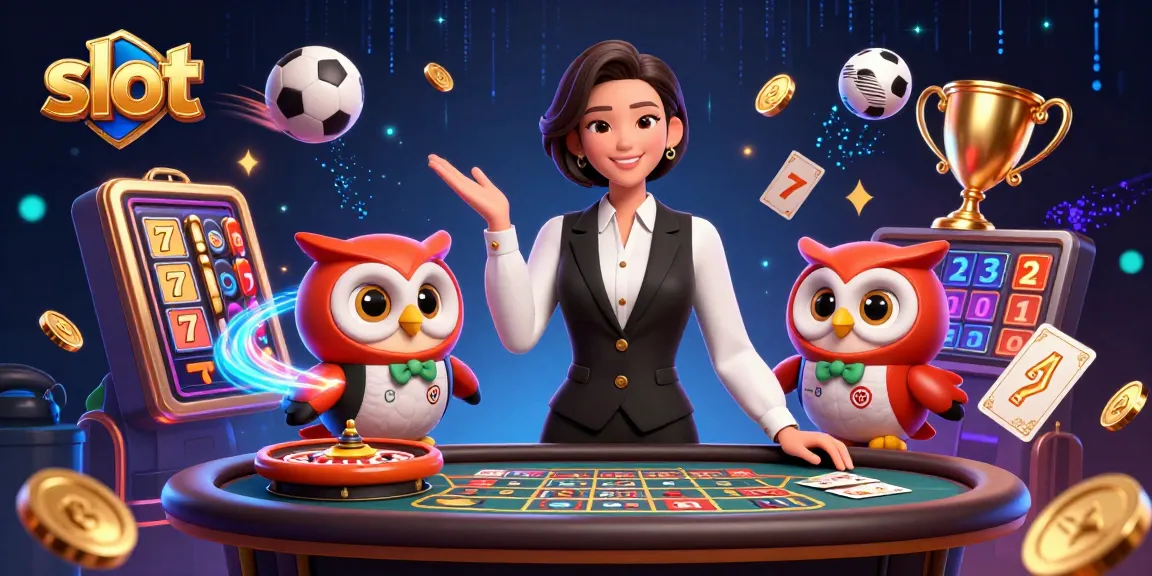 Spin the slot reels with energetic dealers and vibrant casino elements around them