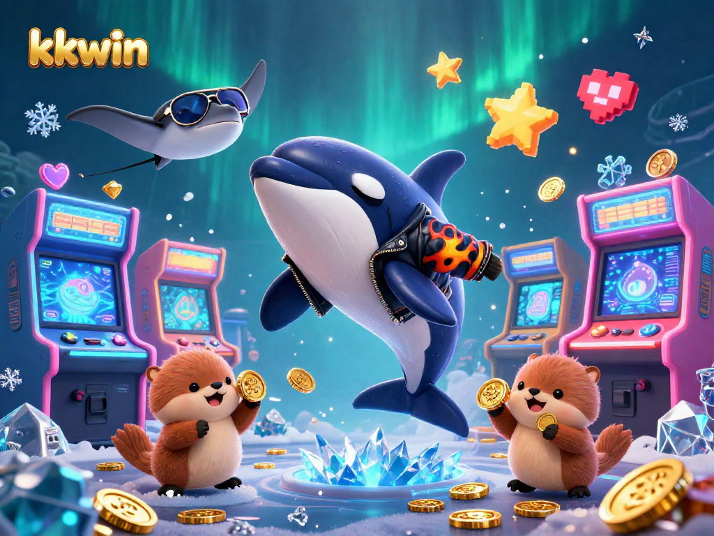 Engage in thrilling casino adventures with kkwin as a vibrant scene showcases sea creatures and game elements.
