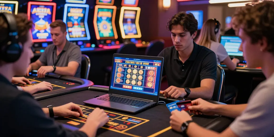 Engaging scene at https://euf.co.uk showing players enjoying a dynamic online credit card casino with vibrant slot games.