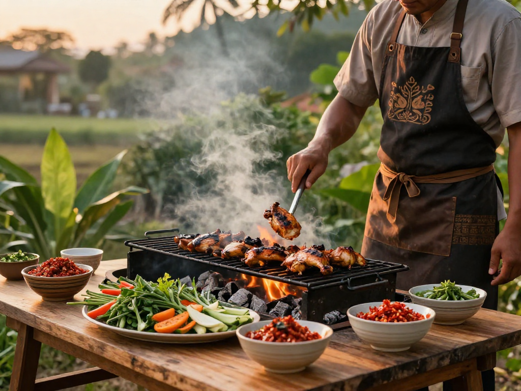 Delicious AYAM BAKAR grilled chicken with sambal rawit from https://sambalrawitankoko.com showcasing authentic flavors.