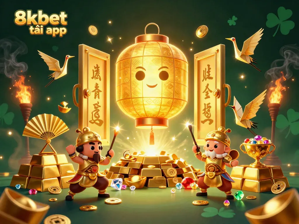 Experience the dynamic 8xbet tải app casino scene with glowing symbols and treasures.
