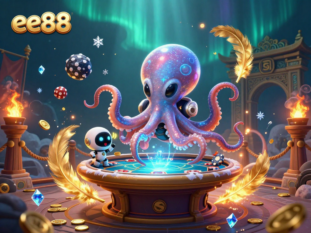 Engage with ee88's dynamic alien-themed gaming world featuring a vibrant poker scene