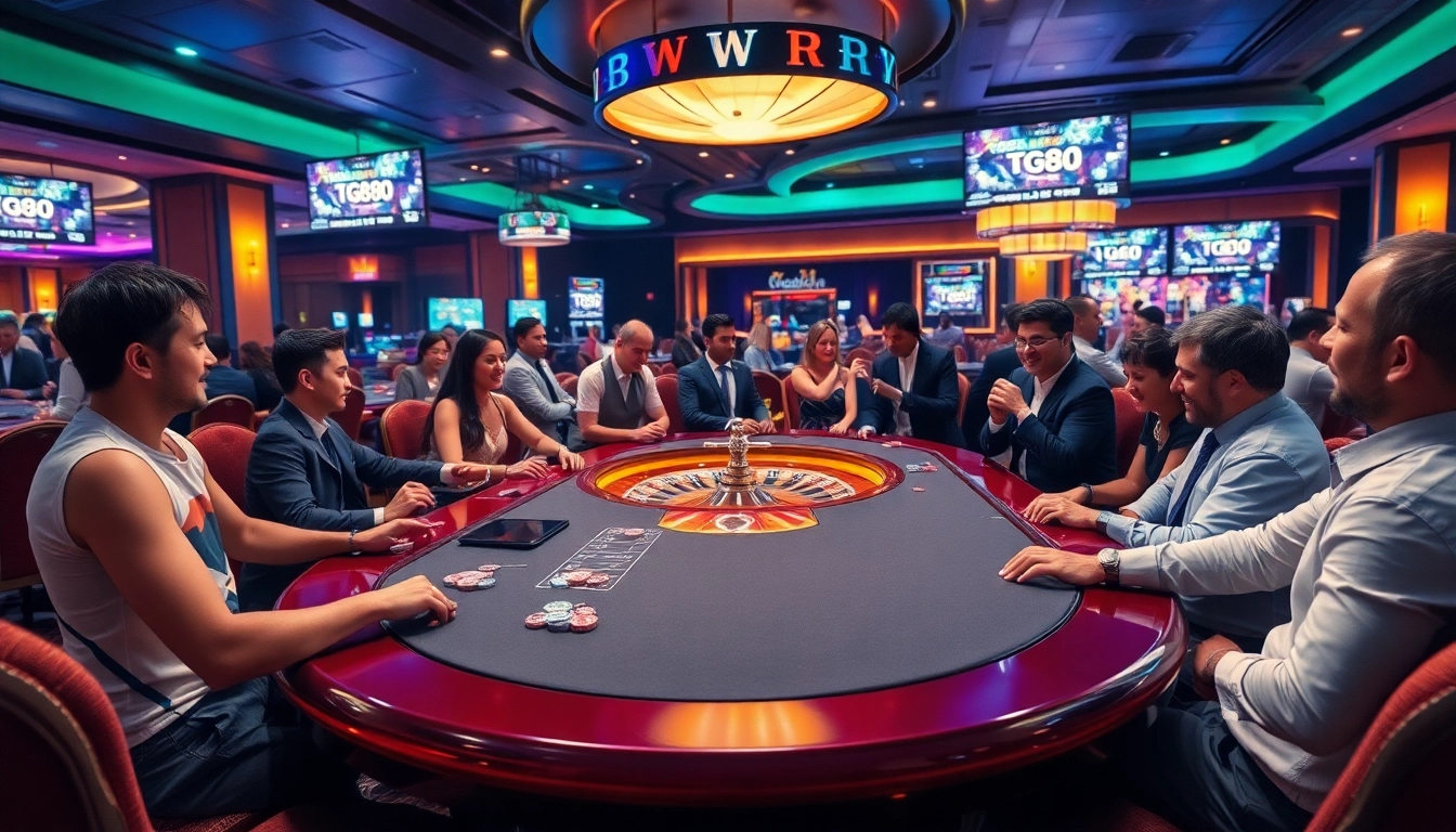 Experience the excitement at tg88 with players engaging in thrilling casino games.