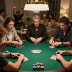Players engaging in an exciting game of poker at home showcasing kwin strategy and social interaction.