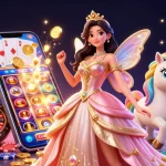 Experience thrilling slots with 888now in this vibrant casino-themed illustration.