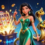 Win big with hitclub as a stunning woman and golden cobra surround slots and treasures.