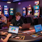 UK players enjoying credit card casinos on https://euf.co.uk, showcasing vibrant games and promotions.