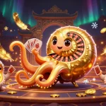 Experience thrilling gameplay at Sunwin with a giant nautilus dealer and glowing cards.
